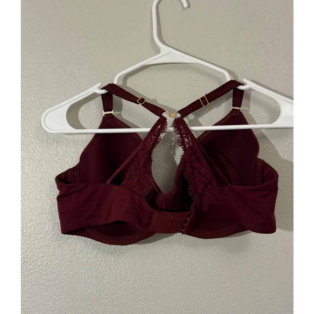 Soma Embraceable Perfect Coverage Elegant Purple Lace Convertible Bra 40C - Picture 3 of 4